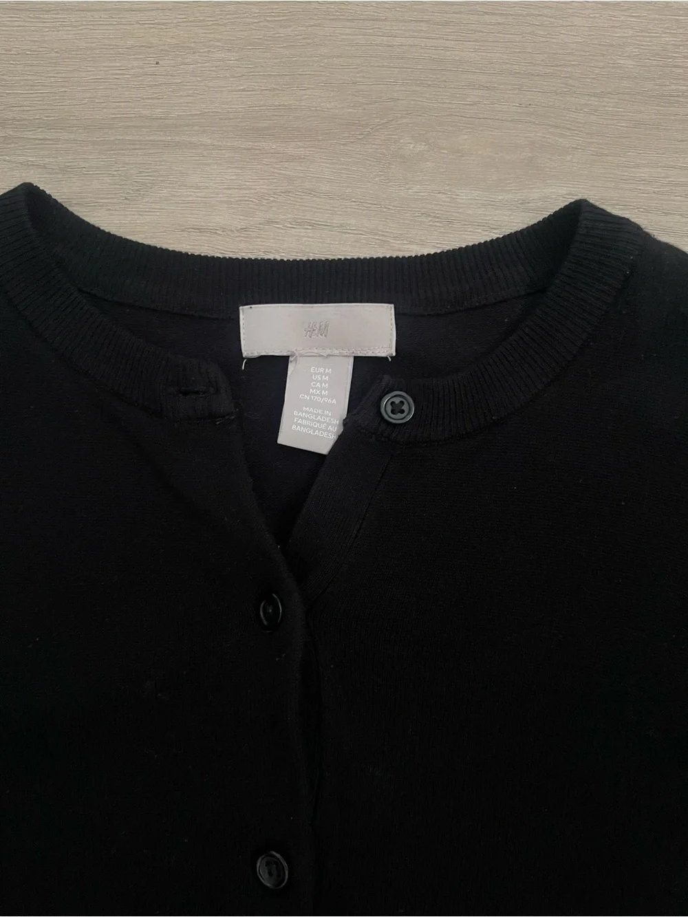 Classic Black Button-Front Women's Cardigan Sweater - Picture 2 of 6